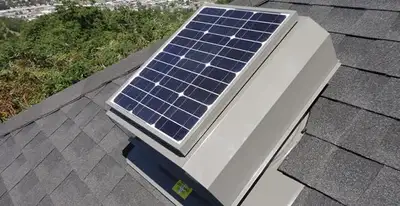 attic fan installation services with energy-efficient roof-mounted ventilation system in Baltimore, MD