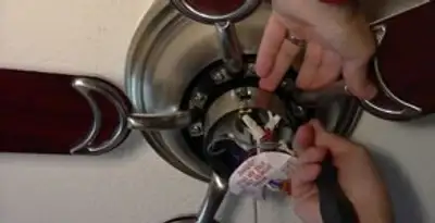 Ceiling fan installation with electrical wiring and mounting by professional electrician in Baltimore, MD