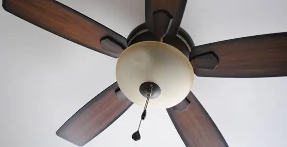 Fully installed ceiling fan with balanced blades and light fixture in Baltimore, MD