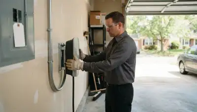 Level 2 EV charger installation in Linthicum Heights, MD, by a licensed electrician