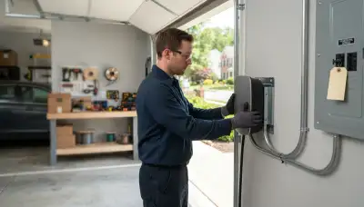 Level 2 EV charger installation with dedicated 240-volt circuit in Lutherville-Timonium, MD