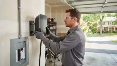 Home EV charger installation by a licensed electrician in Middle River, MD