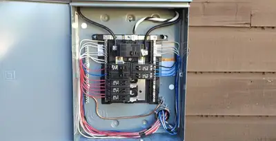 electrical panel upgrade service featuring newly installed electrical panel wired by licensed electricians in Baltimore, MD