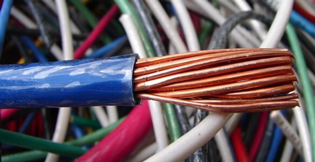 electrical wiring services showing exposed copper conductors and cable preparation in Baltimore, MD