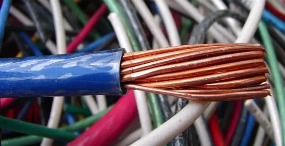 electrical wiring services showing exposed copper conductors and cable preparation in Baltimore, MD
