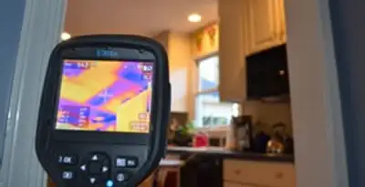 home energy audit service using thermal imaging to evaluate electrical efficiency inside a home in Baltimore, MD