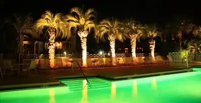 landscape lighting installation services illuminating outdoor recreational areas in Baltimore, MD
