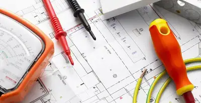 licensed electrician planning and testing electrical systems using professional tools in Baltimore, MD