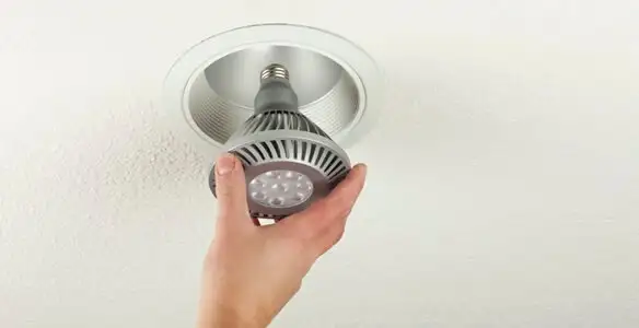 lighting installation service featuring recessed ceiling light installed by licensed professionals in Baltimore, MD