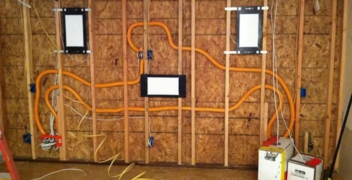 new construction wiring project displaying complete electrical system layout installed by professionals in Baltimore, MD
