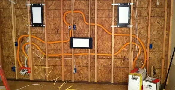 new construction wiring project displaying complete electrical system layout installed by professionals in Baltimore, MD