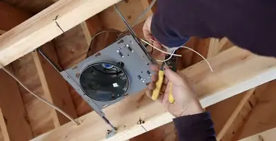 Professional recessed lighting installation with electrical wiring by licensed electricians in Baltimore, MD
