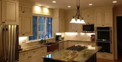 Recessed lighting installation enhancing interior lighting by professional electricians in Baltimore, MD
