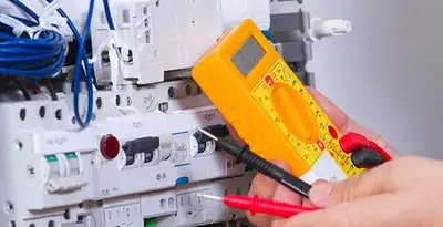 Residential electrician testing home electrical panel for safety and performance in Baltimore, MD